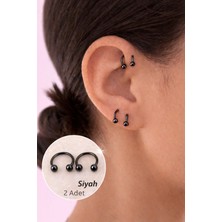 Sacce Scarves & Accessories Yarım Halka Çelik Piercing Nal Model Septum Tragus Helix Dudak Kulak Nipple