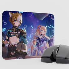 mousepad bastir Gorou Genshin Impact Anime Oyuncu V1 - 22X18 Gaming Mouse Pad Fare Altlığı