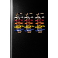 Seymen Bıçakçılık Balık Figürlü Ahşap Magnet 3’lü Set – Dekoratif Buzdolabı Süsü