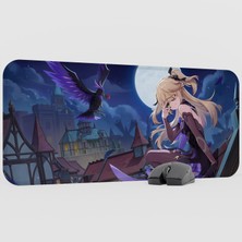 mousepad bastir Fischl Genshin Impact Anime Oyuncu V1 - 70X30 Xl Gaming Mouse Pad Fare Altlığı