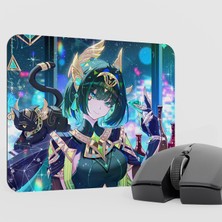 mousepad bastir Nefer Genshin Impact Anime Oyuncu V5 - 22X18 Gaming Mouse Pad Fare Altlığı