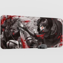 mousepad bastir Levi Ackerman Anime Mousepad V3 - 90X40 Xxl Gaming Mouse Pad Fare Altlığı