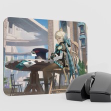 mousepad bastir Lynette Genshin Impact Anime Oyuncu V5 - 22X18 Gaming Mouse Pad Fare Altlığı