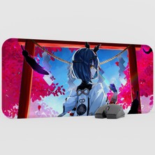 mousepad bastir Kujou Sara Genshin Impact Anime Oyuncu V3 - 70X30 Xl Gaming Mouse Pad Fare Altlığı