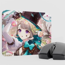 mousepad bastir Lynette Genshin Impact Anime Oyuncu V1 - 22X18 Gaming Mouse Pad Fare Altlığı