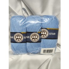 Ören Bayan Star Mavi El Örgü Ipi (3 Adet) - Renk: 012