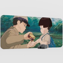 mousepad bastir Ateşböceklerinin Mezarı Grave Of The Fireflies Anime Mousepad V2 - 90X40 Xxl Gaming Mouse Pad Fare Altlığı