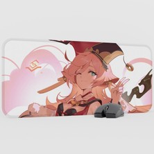 mousepad bastir Yanfei Genshin Impact Anime Oyuncu V5 - 70X30 Xl Gaming Mouse Pad Fare Altlığı
