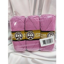 Ören Bayan Star Lurex Pembe El Örgü Ipi (3 Adet) - Renk: 049Y