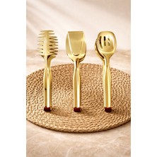 Gold 3'lü Yemek Maşa Seti