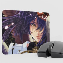 mousepad bastir Kujou Sara Genshin Impact Anime Oyuncu V4 - 22X18 Gaming Mouse Pad Fare Altlığı
