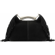 Aria Siyah - Metal Sap Detaylı Omuz Çantası