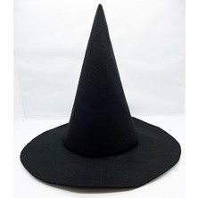 Indispensablely Siyah Renk Keçe Cadı Şapkası 35X38 cm