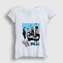Presmono Kadın Beyaz All Of You K Pop Riize T-Shirt
