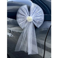 Bonicce 10 Adet Çiçekli Pırıltılı Düğün Arabası Süsü Gelin Arabası Konvoy Süsü Bohça Süsü Çeyiz Süsü