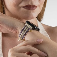 Leanne Eiva Doğal Taş Apple Watch Kordonu (Ametist & Labradorit ) - Semerkant – The Healer Of Wings
