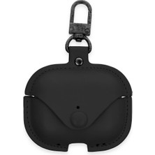 Eco Port Airpods Pro 2 (2.nesil) Çanta Deri Kılıf - Siyah