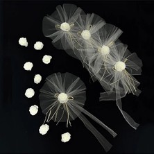 Bonicce 10 Adet Çiçekli Düğün Arabası Süsü Gelin Arabası Konvoy Süsü Bohça Süsü Çeyiz Süsü Parti Süsü