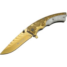Haps Bugs Cravus Sibirya Işlemeli Çakı Gold S-2063A 19,5 cm