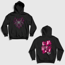 Presmono Unisex Siyah Love Bites Back Wwe Aj Lee Sırt Baskılı Kapüşonlu Sweatshirt