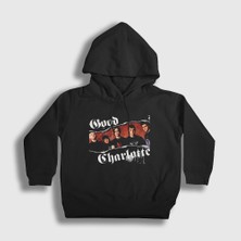 Presmono Unisex Çocuk Siyah Band Good Charlotte Kapüşonlu Sweatshirt