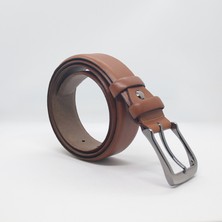 Paşala Leather Hakiki Deri Erkek Klasik Kemer Koyu Taba 3,5 cm Çift Kat Deri Dayanıklı Tokalı Kutulu Teslimat