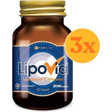 Lipovia Lipozomal Vitamin C Takviye Edici Gıda 30 Bitkisel Kapsül - 3 Adet (90 Kapsül)