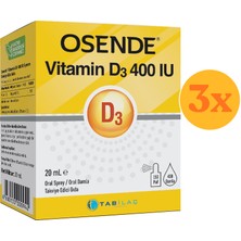 Osende D3 400 Iu Damla 20 ml - 3 Adet (60 Ml)