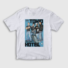 Presmono Unisex Çocuk Beyaz Magazine Tokio Hotel T-Shirt