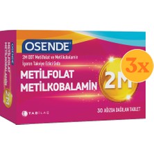 Osende 2m Odt Metilfolat Metilkobalamin 30 Tablet - 3 Adet (90 Tablet)