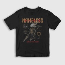 Presmono Unisex Çocuk Siyah Nameless King Dark Souls T-Shirt