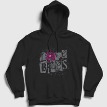 Presmono Unisex Siyah Love Bites Wwe Aj Lee Kapüşonlu Sweatshirt