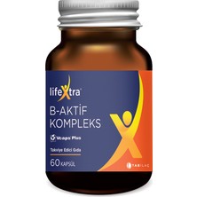 Lifextra B-Aktif Kompleks 60 Bitkisel Kapsül Metilkobalamin Metilfolat P5P R5P Inositol Biotin - Dezenfektan Hediyeli (%72 Alkol)