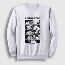 Presmono Unisex Beyaz Eclipse K Pop Zerobaseone Sweatshirt