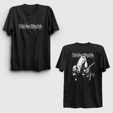 Presmono Unisex Siyah Logo Kekht Arakh Sırt Baskılı T-Shirt