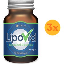 Lipovia Lipozomal Glutatyon 30 Kapsül - 3 Adet (90 Kapsül) - Dezenfektan Hediyeli (%72 Alkol)