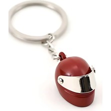 Şen Aksesuar Motosiklet Scooter Motor Kaskı Kırmızı Renk Metal Anahtarlık