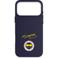 iPhone 17 Pro Max Uyumlu Fenerbahçe Arma Atatürk Imza Deri Magsafe Lisanslı Telefon Kılıfı