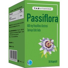 TABVITAMINS Passiflora Pasiflora 600 mg 30 Bitkisel Kapsül