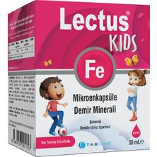 Lectus Kids Demir Mikroenkapsüle Demir Minerali Damla 30 ml - Dezenfektan Hediyeli (%72 Alkol)