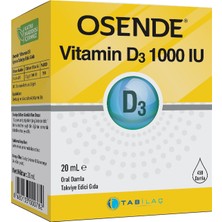 Osende D3 1000 Iu Damla 20 ml - Dezenfektan Hediyeli (%72 Alkol)