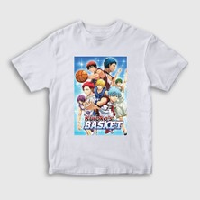Presmono Unisex Çocuk Beyaz Cover Kuroko's Basketball Basket T-Shirt