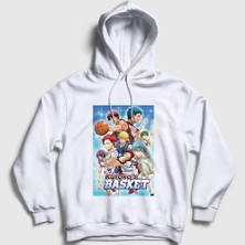 Presmono Unisex Beyaz Cover Kuroko's Basketball Basket Kapüşonlu Sweatshirt