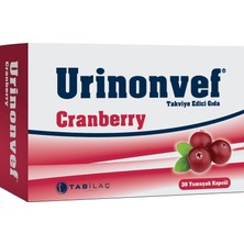 Urinonvef Cranberry 30 Kapsül - Dezenfektan Hediyeli (%72 Alkol)