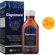 Cognimore Likit 150 ml Sitikolin Fosfatidilserin Taurin Şurup - 3 Adet (450 Ml) - Dezenfektan Hediyeli (%72 Alkol)