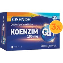 Osende Koenzim Qh 30 Yumuşak Kapsül - 3 Adet (90 Kapsül) - Dezenfektan Hediyeli (%72 Alkol)