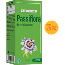 TABVITAMINS Passiflora Likit Pasiflora Şurup 600 mg 200 ml - 3 Adet (600 ml) - Dezenfektan Hediyeli (%72 Alkol)