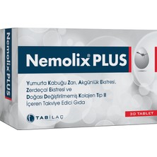 Nemolix Plus Yumurta Kabuğu Zarı Tip Iı Kolajen 30 Tablet - Dezenfektan Hediyeli (%72 Alkol)