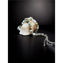 Bonicce Yosun Akik - Labradorit - Jasper - Yeşim Taşı Gerçek Doğal Taş Tesbih