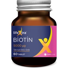 Lifextra Biotin 60 Tablet - Dezenfektan Hediyeli (%72 Alkol)